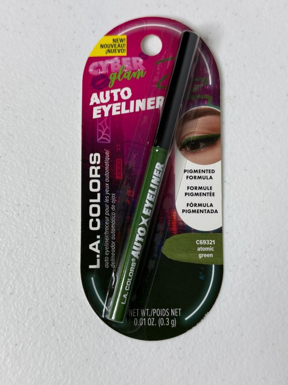 LA Colors Cyber Glam Atomic Green Auto Eyeliner